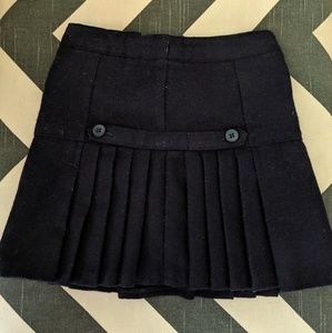 Wool Pleated School Girl Skirt